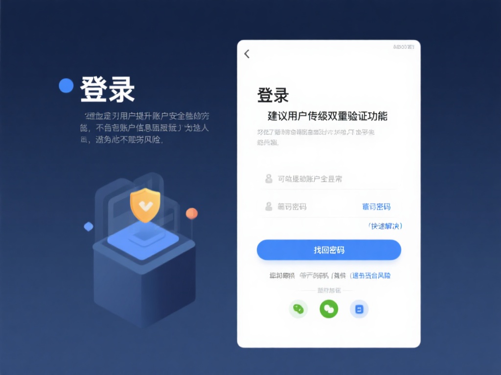 登录时，建议用户启用双重验证功能，这能有效提升账户